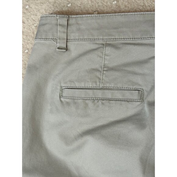 GAP Girlfriend Khaki Ankle Pants 8 Chinos Casual Pockets Loops Tapered Zip - Picture 8 of 16